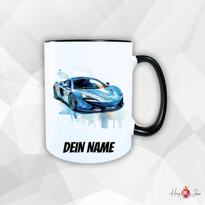 Personalisierte Keramik Tasse mit Namen – Auto Sportwagen Motiv | Geschenkidee für Kinder & Schulanfänger_0090T
