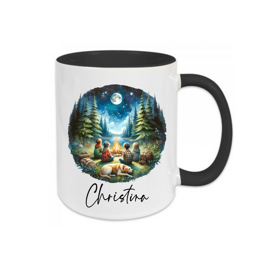 Personalisierte Keramik Tasse mit deinem Namen Outdoor Camping_0058T