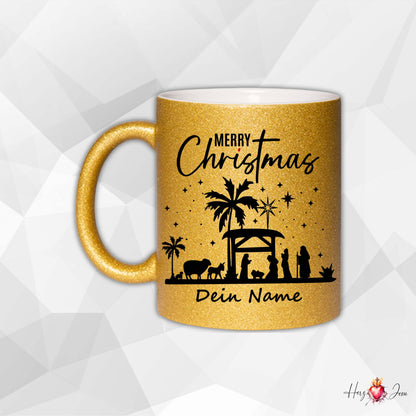 🎄 Personalisierte Keramik Weihnachtstasse mit Namen ✨ Glitzertasse – das perfekte Weihnachtsgeschenk_0052T