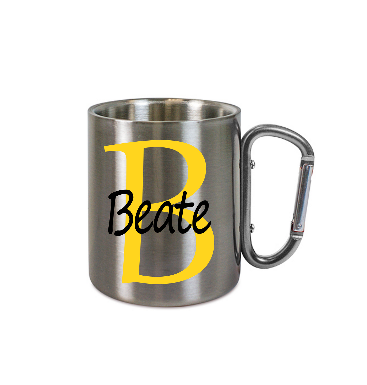 Personalisierte Edelstahl Tasse mit Namen Kaffeetasse Geschenkidee Camping Outdoor_004K