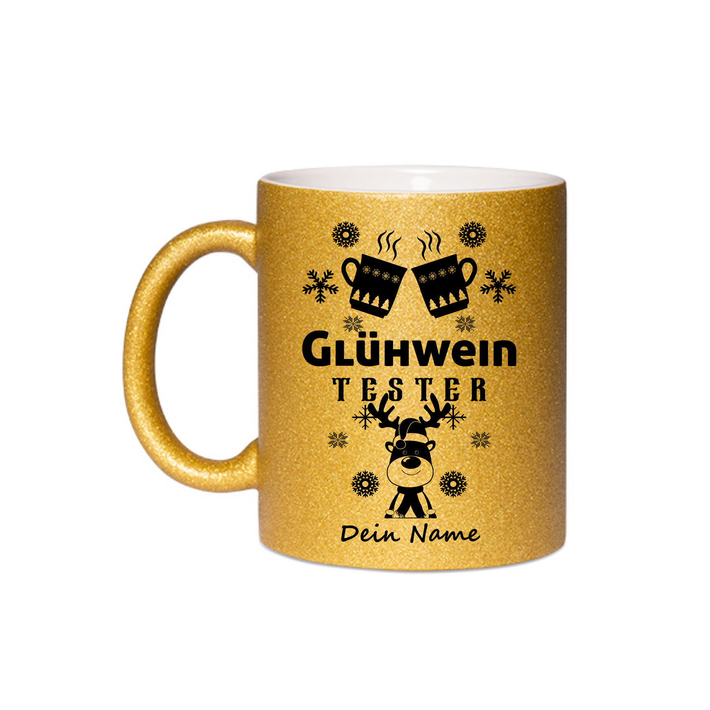 Personalisierte Keramik Weihnachtstasse mit deinem Namen Glitzertasse_0063T