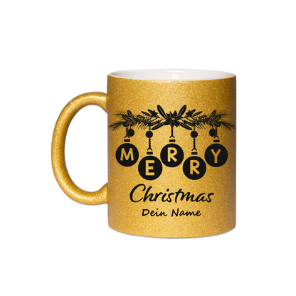 Personalisierte Keramik Weihnachtstasse mit deinem Namen Glitzertasse_0054T