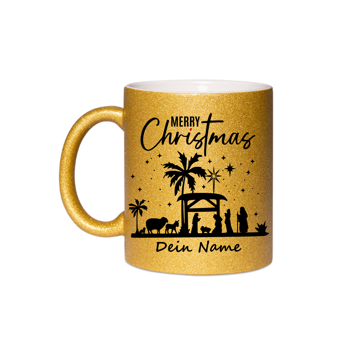 Personalisierte Keramik Weihnachtstasse mit deinem Namen Glitzertasse_0064T