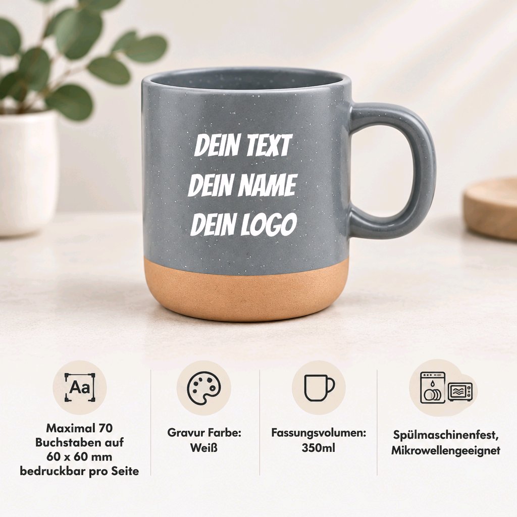 Personalisierte Tasse mit Gravur – Keramiktasse mit Name, Logo oder Wunschtext | Lasergravur Geschenkidee_001LC