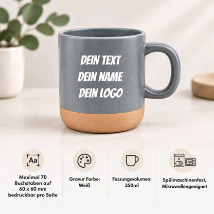 Personalisierte Tasse mit Gravur – Keramiktasse mit Name, Logo oder Wunschtext | Lasergravur Geschenkidee_001LC
