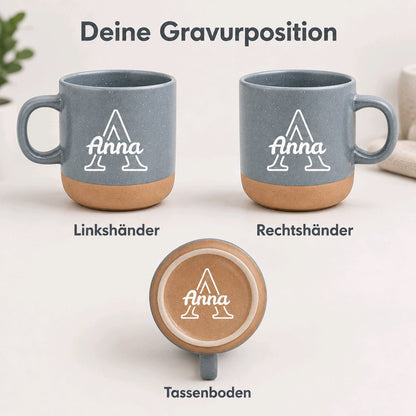Personalisierte Tasse mit Gravur – Keramiktasse mit deinem Namen | Lasergravur Geschenkidee_003LC