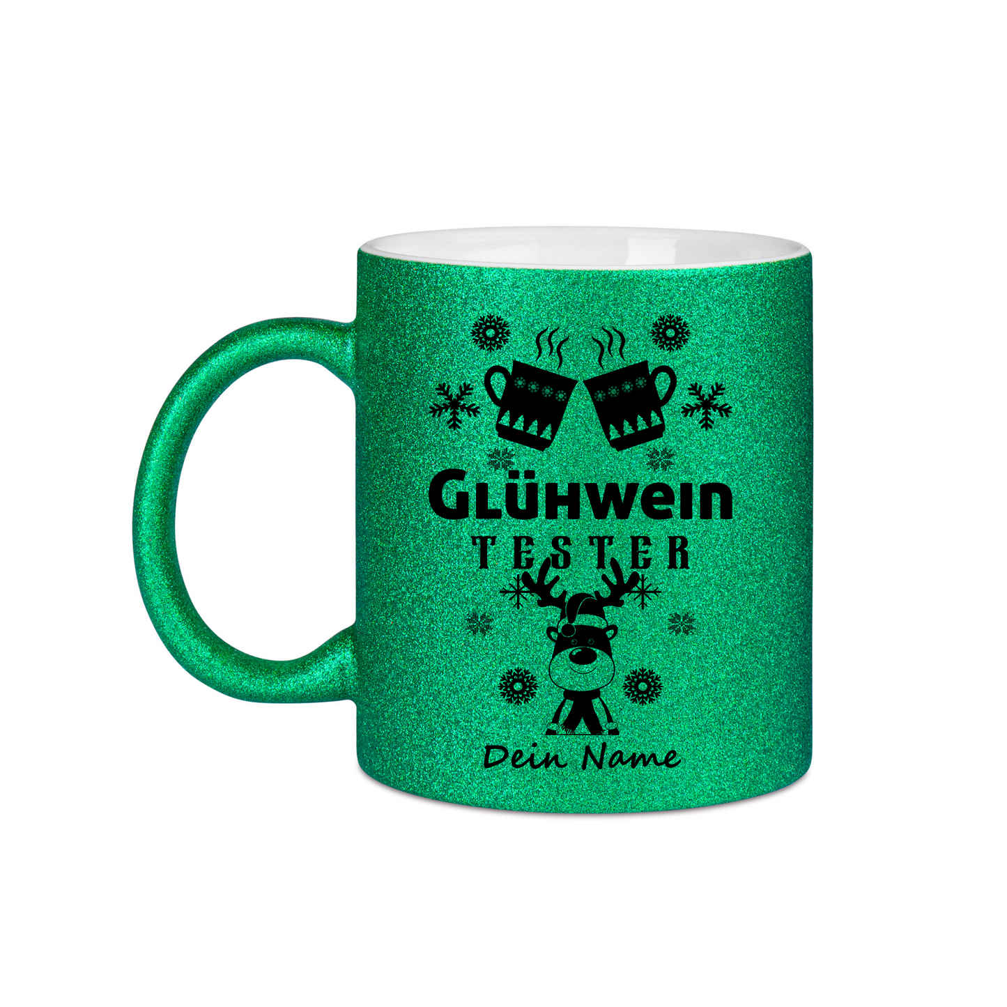 Personalisierte Keramik Weihnachtstasse mit deinem Namen Glitzertasse_0063T