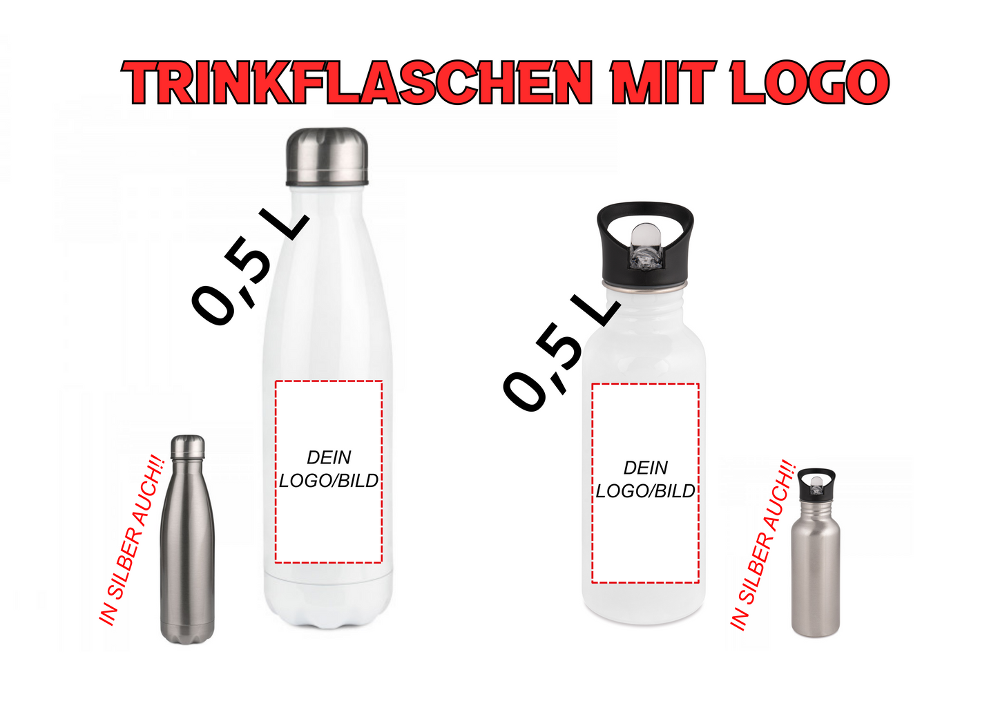 Personalisierte Trinkflasche Logo Werbeartikel Wappen Wasserflasche Fotogeschenke_0007E