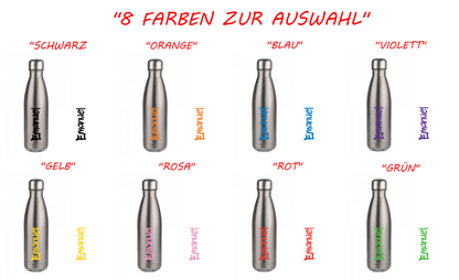 Personalisierte Trinkflasche mit Namen Wasserflasche Thermobecher_012E