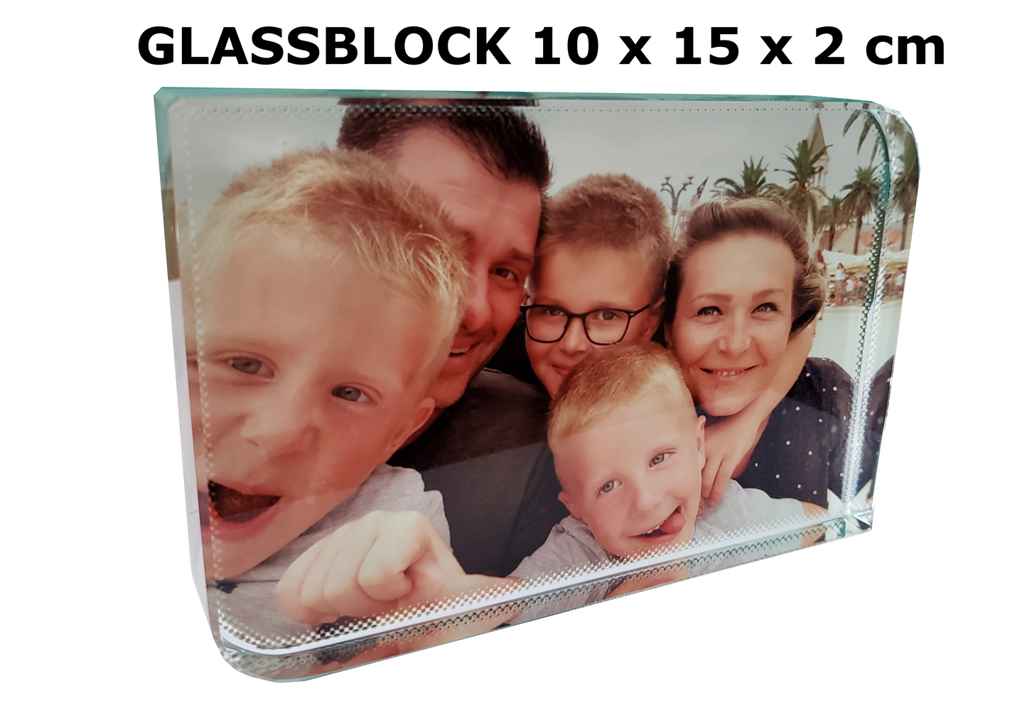 Personalisierte Bilderrahmen Geschenkidee Fotogeschenke Vatertag Muttertag Kristall-Block-Fotorahmen, personalisierte Foto-Geschenk _0001B