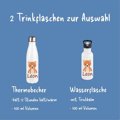 Personalisierte Brotzeitbox mit Trinkflasche mit Namen Fußball Einschulung_0006G