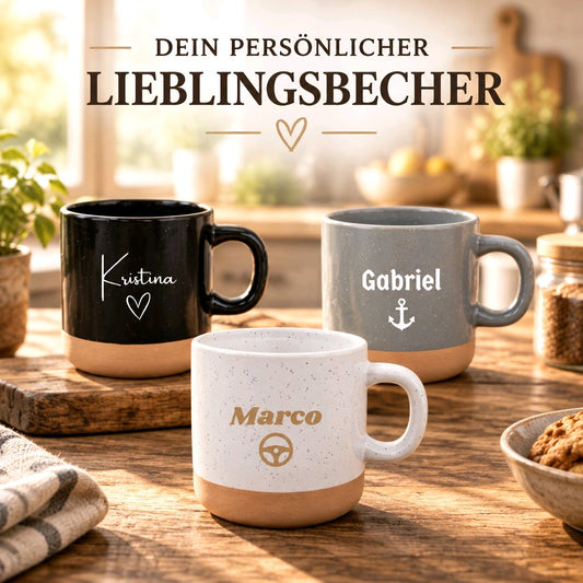 Personalisierte Tasse mit Gravur – Keramiktasse mit deinem Namen | Lasergravur Geschenkidee_002LC