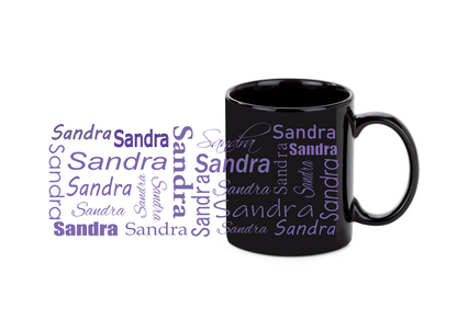 Personalisierte schwarze Keramik Tasse mit deinem Namen_0029T