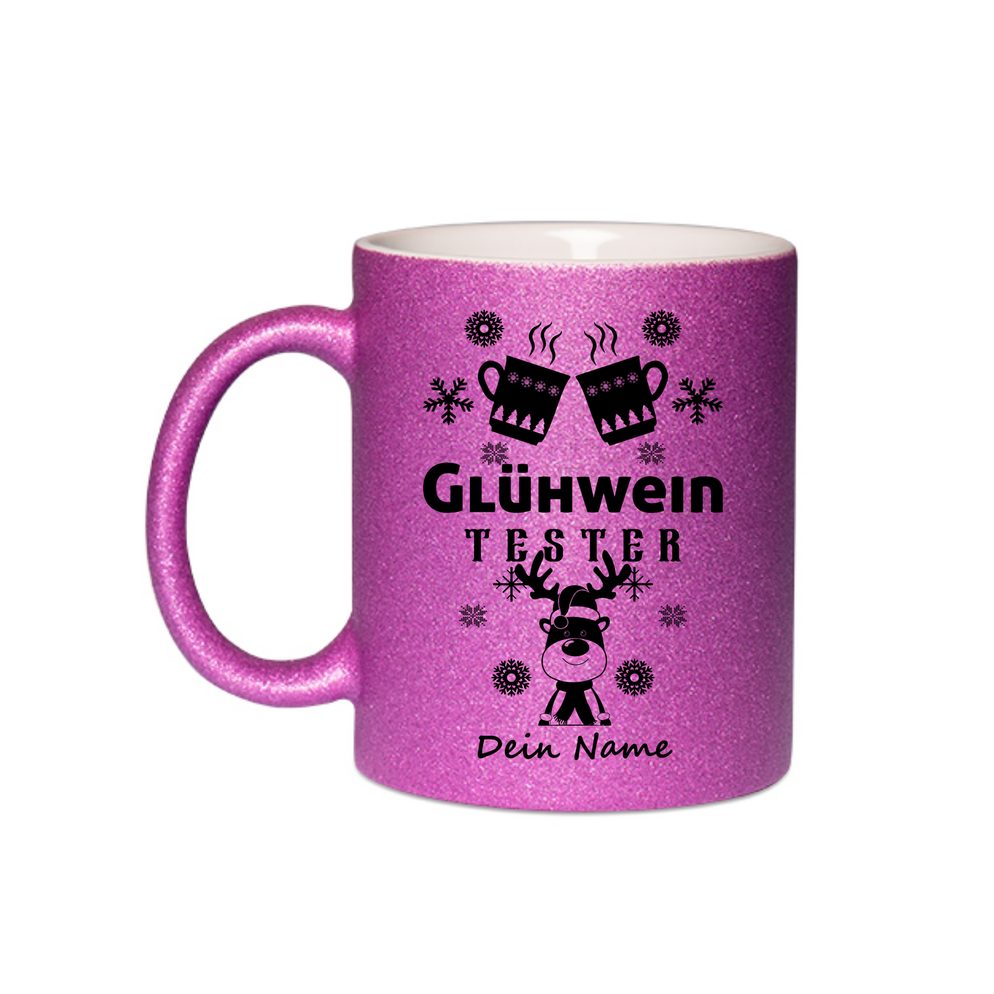 Personalisierte Keramik Weihnachtstasse mit deinem Namen Glitzertasse_0063T