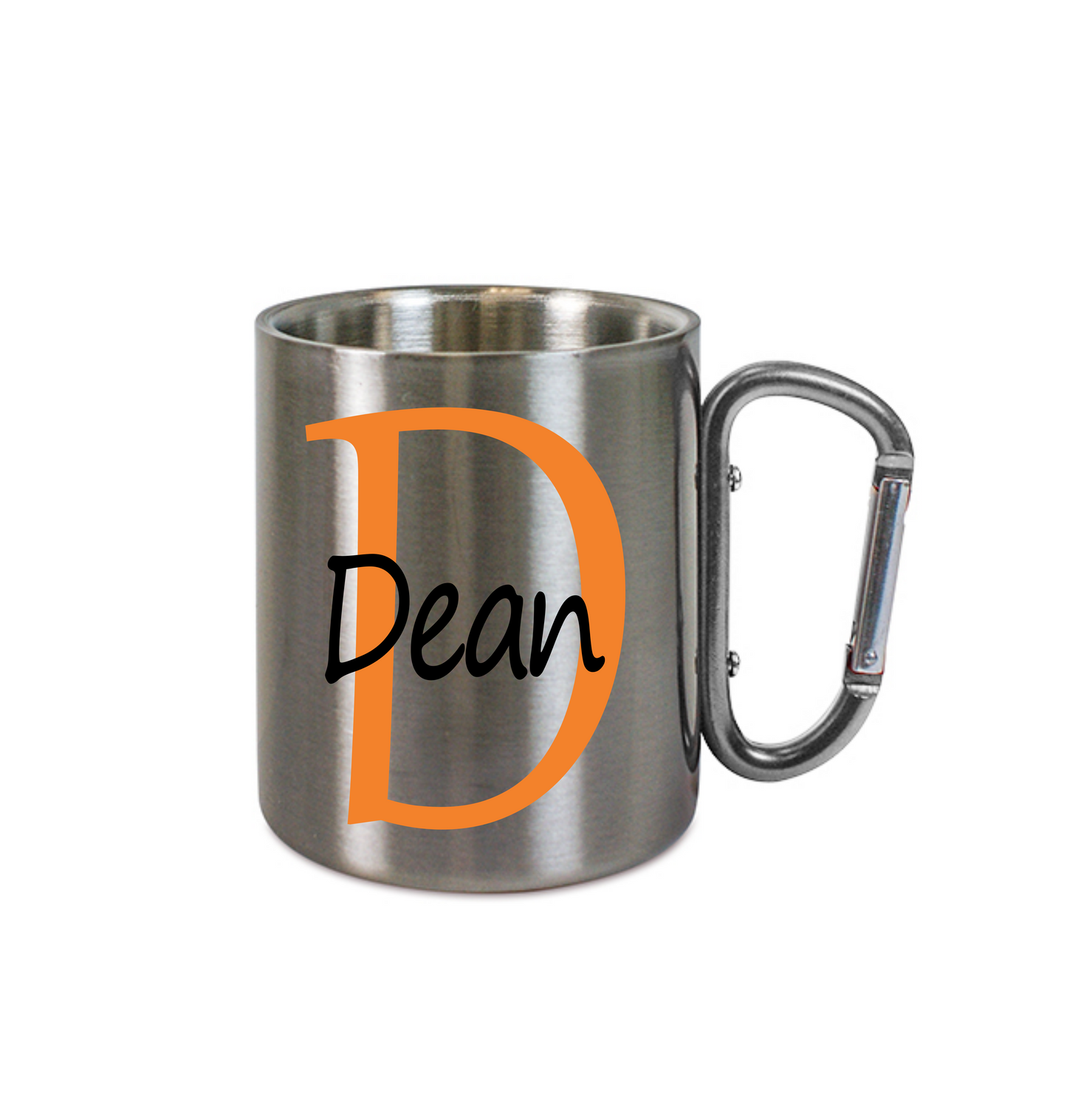 Personalisierte Edelstahl Tasse mit Namen Kaffeetasse Geschenkidee Camping Outdoor_004K