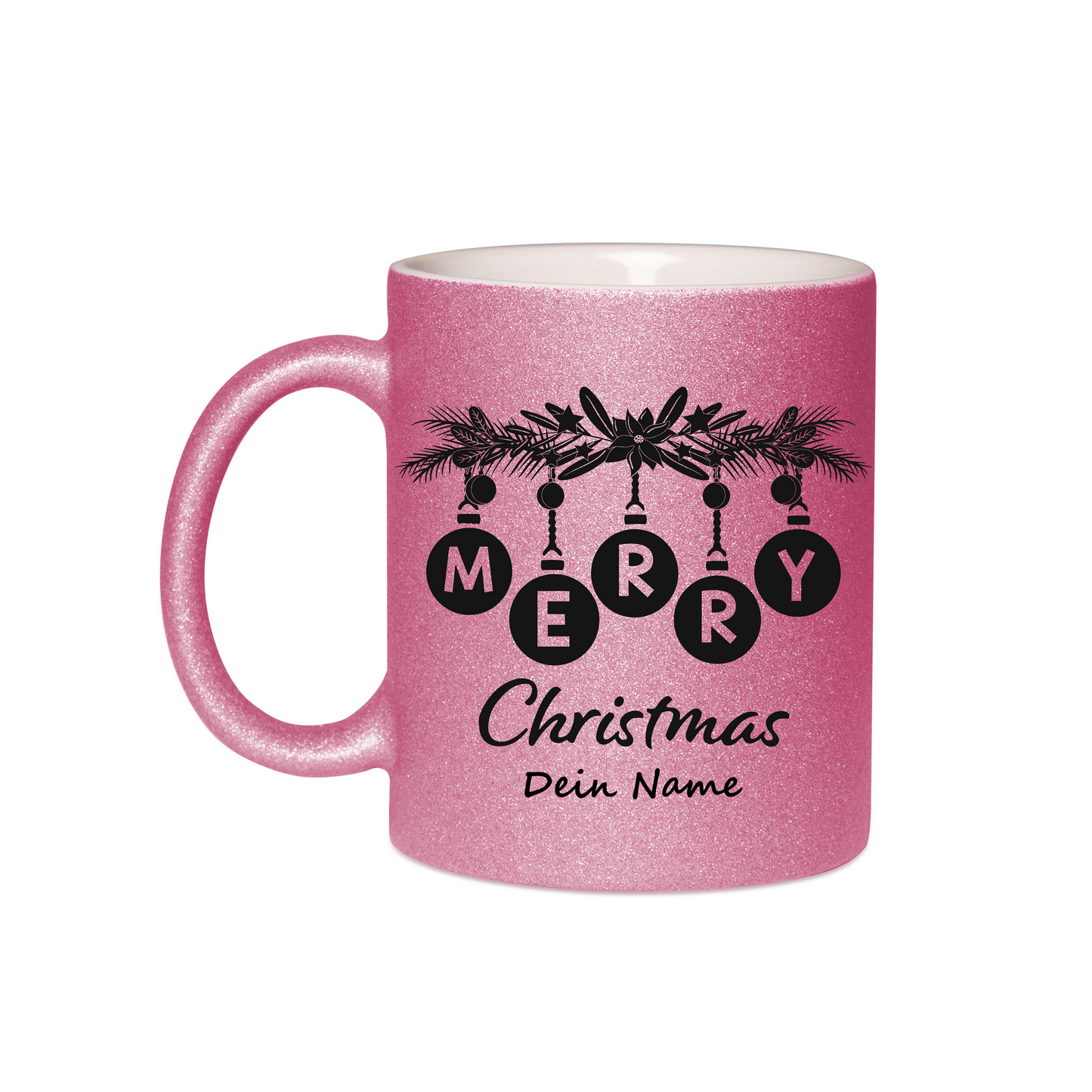 Personalisierte Keramik Weihnachtstasse mit deinem Namen Glitzertasse_0054T