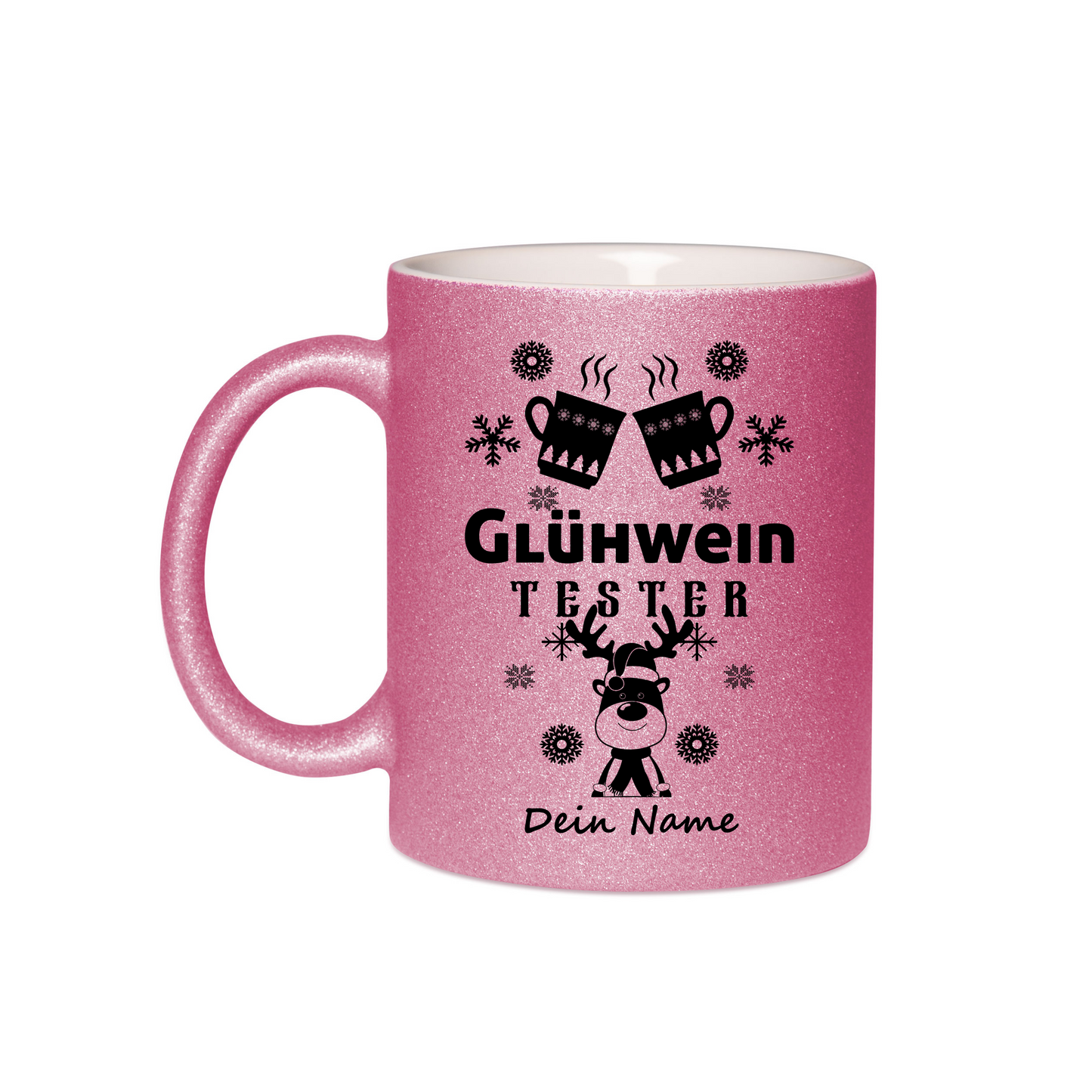 Personalisierte Keramik Weihnachtstasse mit deinem Namen Glitzertasse_0063T