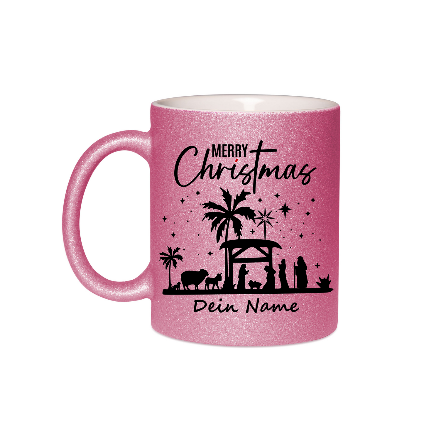 Personalisierte Keramik Weihnachtstasse mit deinem Namen Glitzertasse_0064T