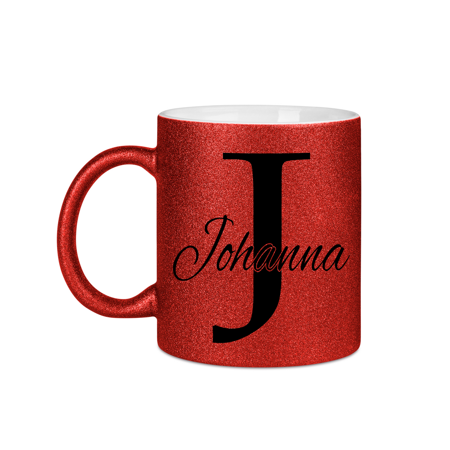 Personalisierte Keramik Weihnachtstasse mit deinem Namen Glitzertasse_0049T