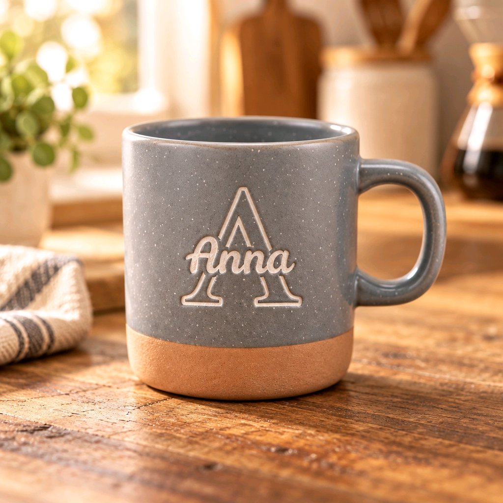Personalisierte Tasse mit Gravur – Keramiktasse mit deinem Namen | Lasergravur Geschenkidee_003LC