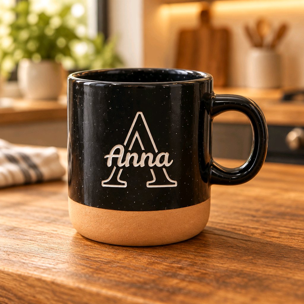 Personalisierte Tasse mit Gravur – Keramiktasse mit deinem Namen | Lasergravur Geschenkidee_003LC