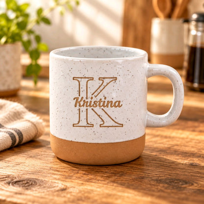 Personalisierte Tasse mit Gravur – Keramiktasse mit deinem Namen | Lasergravur Geschenkidee_003LC