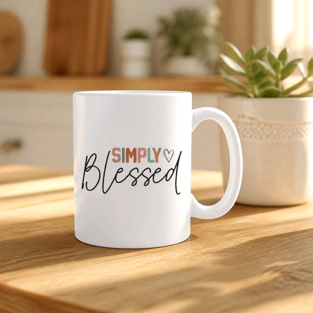 Keramik Tasse Jesus Blessed Gesegnet – Christliche Accessoires | Geschenkidee für Christen Kommunion_0018TG