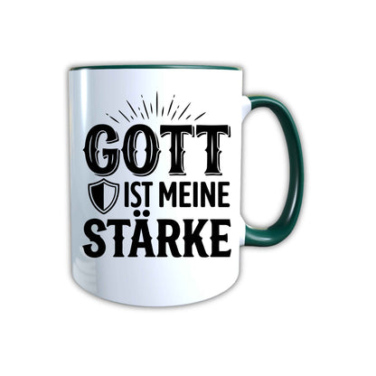 Keramik Tasse Jesus Gott ist meine Stärke – Christliche Accessoires | Geschenkidee für Christen Kommunion_0011TG