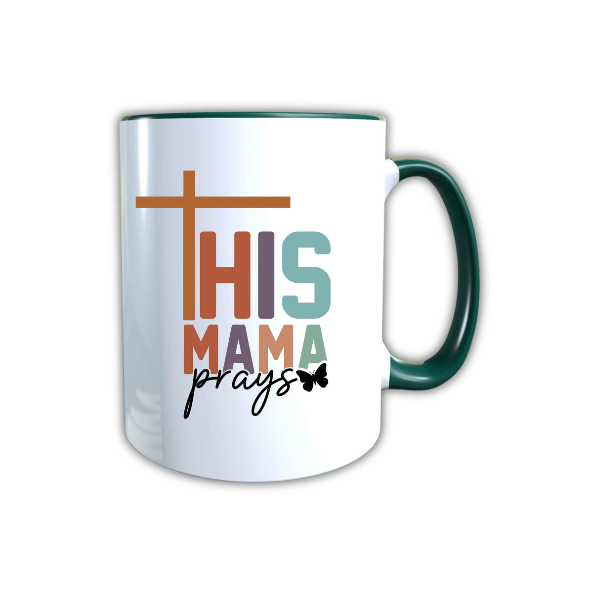Keramik Tasse This Mama prays Jesus – Christliche Accessoires | Geschenkidee für Christen Kommunion_0021TG