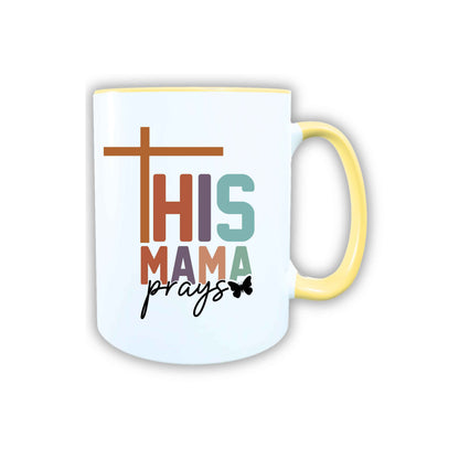 Keramik Tasse This Mama prays Jesus – Christliche Accessoires | Geschenkidee für Christen Kommunion_0021TG
