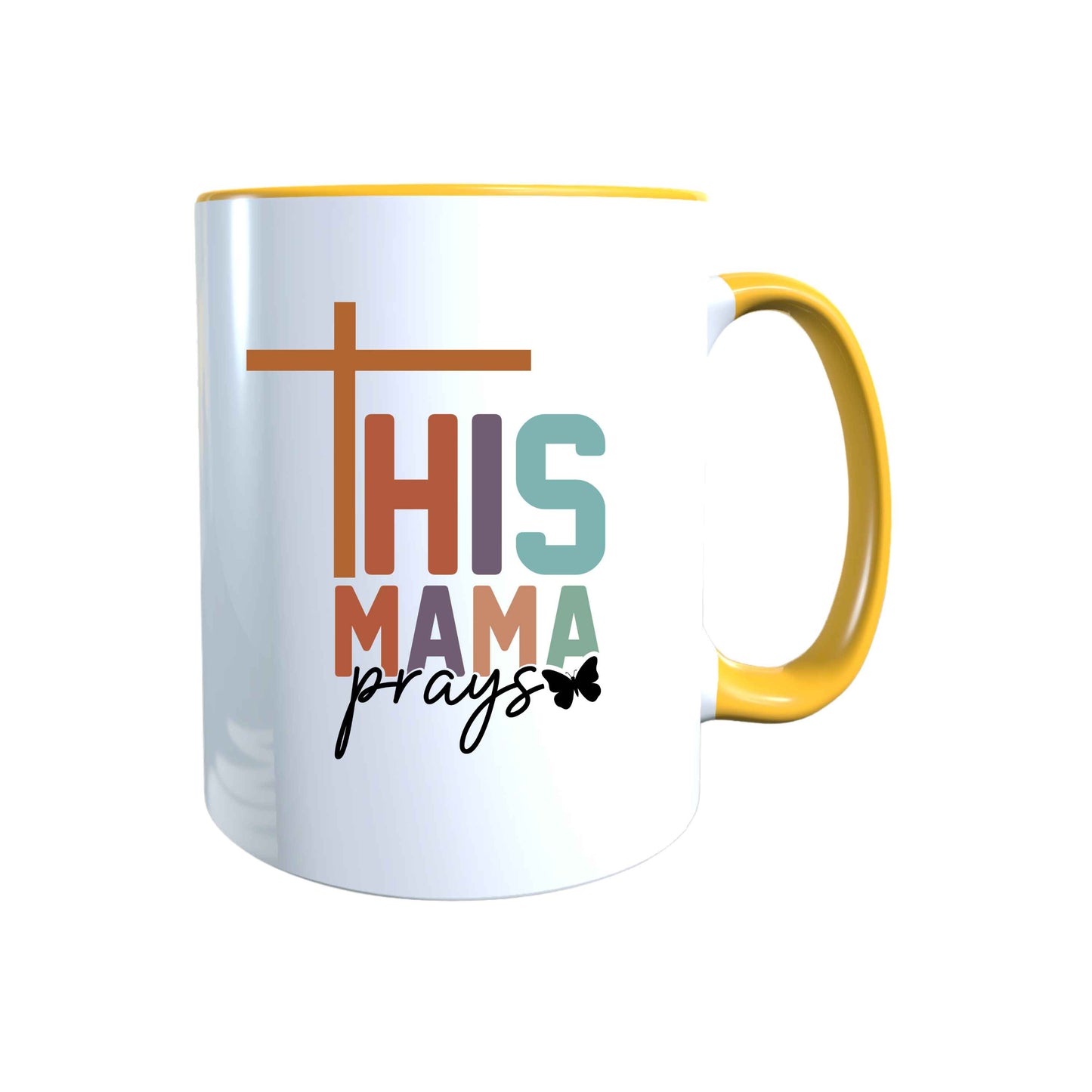 Keramik Tasse This Mama prays Jesus – Christliche Accessoires | Geschenkidee für Christen Kommunion_0021TG