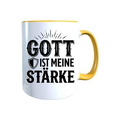 Keramik Tasse Jesus Gott ist meine Stärke – Christliche Accessoires | Geschenkidee für Christen Kommunion_0011TG