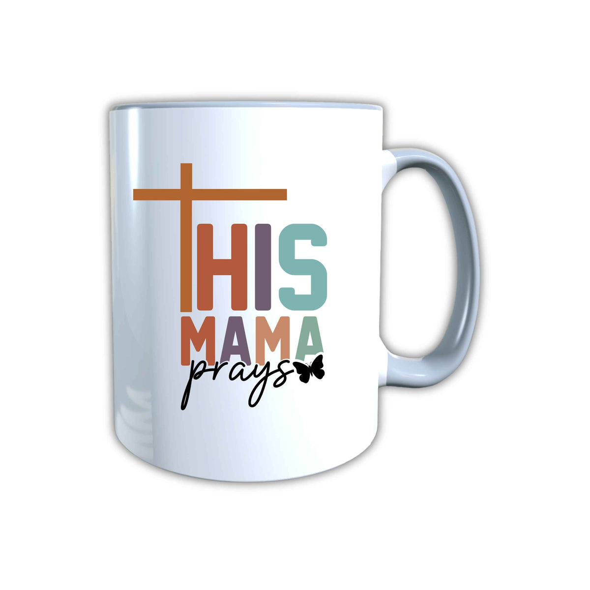 Keramik Tasse This Mama prays Jesus – Christliche Accessoires | Geschenkidee für Christen Kommunion_0021TG