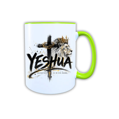 Keramik Tasse Jesus Yeshua Löwe – Christliche Accessoires | Geschenkidee für Christen Kommunion_0008TG
