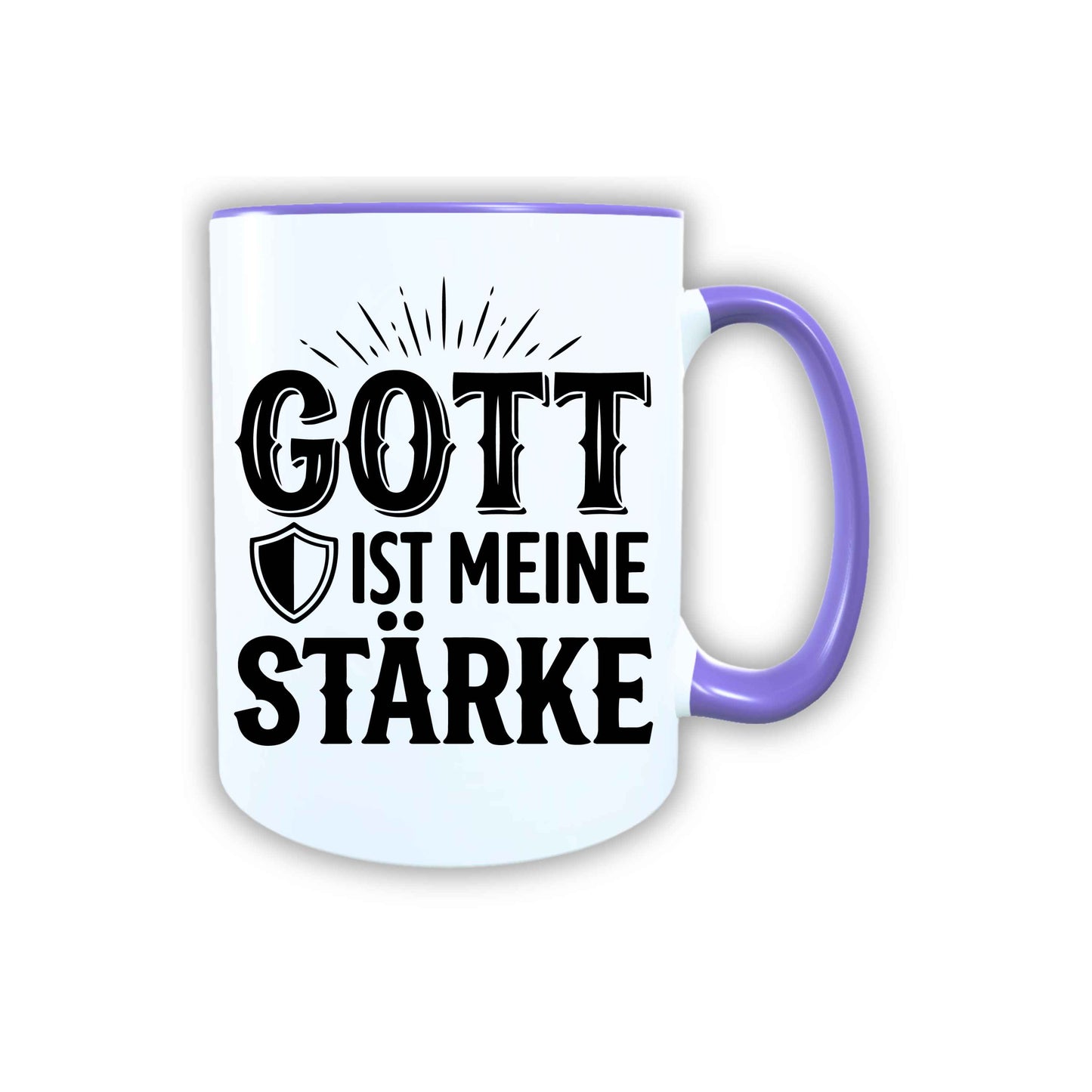 Keramik Tasse Jesus Gott ist meine Stärke – Christliche Accessoires | Geschenkidee für Christen Kommunion_0011TG