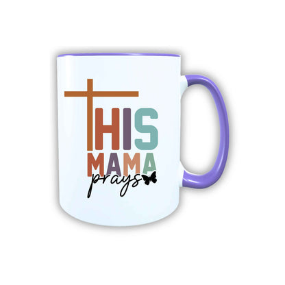 Keramik Tasse This Mama prays Jesus – Christliche Accessoires | Geschenkidee für Christen Kommunion_0021TG