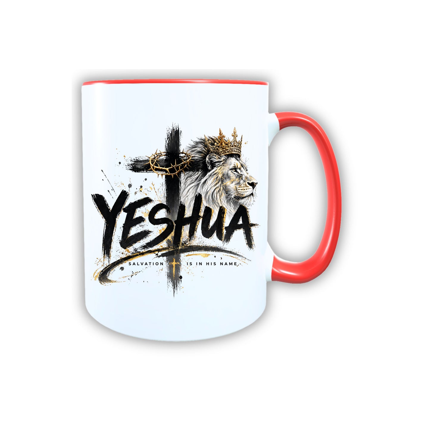 Keramik Tasse Jesus Yeshua Löwe – Christliche Accessoires | Geschenkidee für Christen Kommunion_0008TG