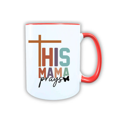 Keramik Tasse This Mama prays Jesus – Christliche Accessoires | Geschenkidee für Christen Kommunion_0021TG