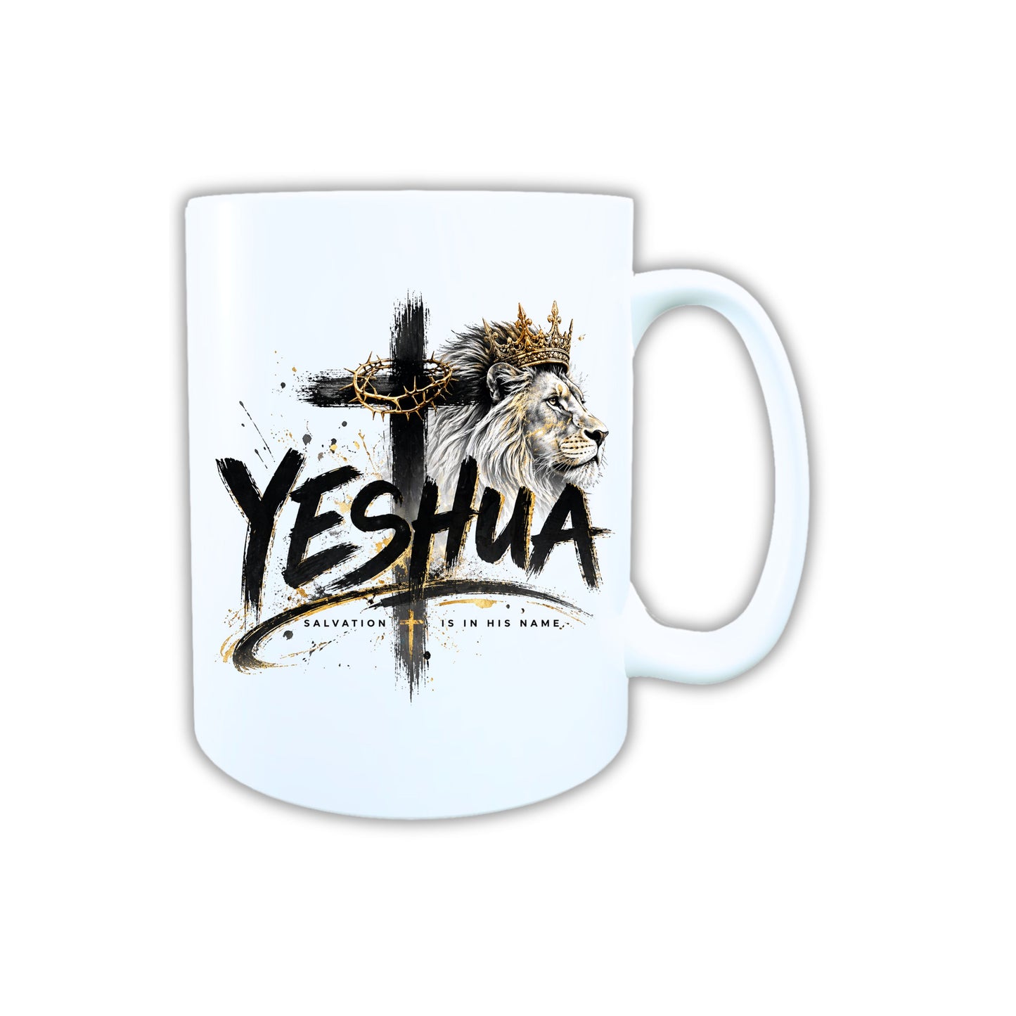 Keramik Tasse Jesus Yeshua Löwe – Christliche Accessoires | Geschenkidee für Christen Kommunion_0008TG