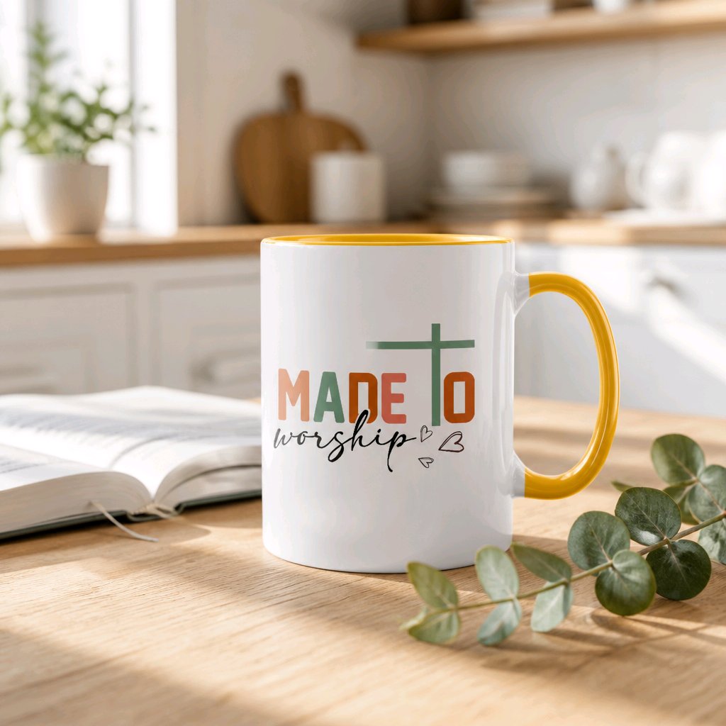 Keramik Tasse Made to Worship Jesus – Christliche Accessoires | Geschenkidee für Christen Kommunion_0020TG