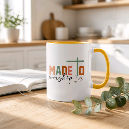 Keramik Tasse Made to Worship Jesus – Christliche Accessoires | Geschenkidee für Christen Kommunion_0020TG