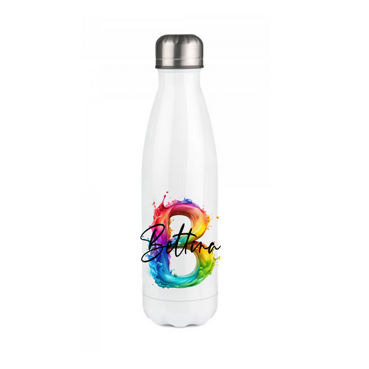 Personalisierte Trinkflasche mit Namen Thermobecher Geburtstag Regenbogen_0025E