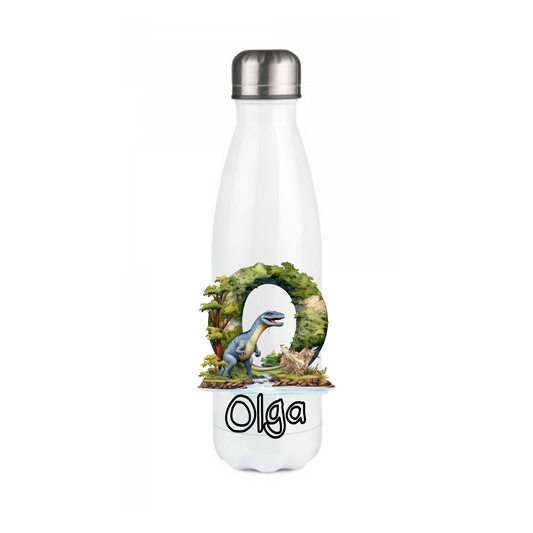 Personalisierte Trinkflasche mit Namen Thermobecher Geburtstag Dinosaurier_0022E