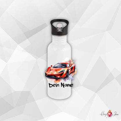 Trinkflasche mit Namen | Thermobecher Auto Geburtstag