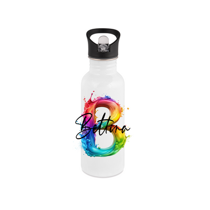 Personalisierte Trinkflasche mit Namen Thermobecher Geburtstag Regenbogen_0025E