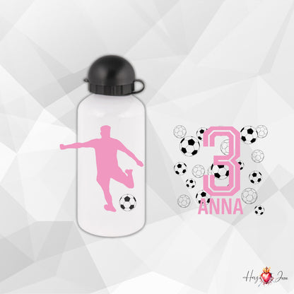 Trinkflasche mit Namen | Thermobecher Fußball Geburtstag