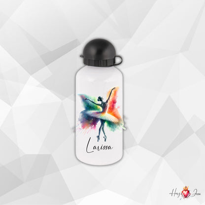 Personalisierte Trinkflasche mit Namen Thermobecher Geburtstag Ballerina_0032E