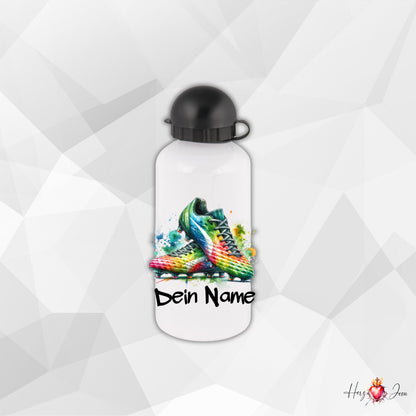 Personalisierte Trinkflasche mit Namen | Thermobecher Fußball Geburtstag