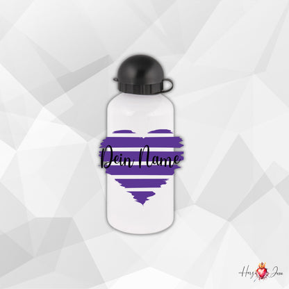 Trinkflasche mit Namen | Thermobecher Herz Geburtstag