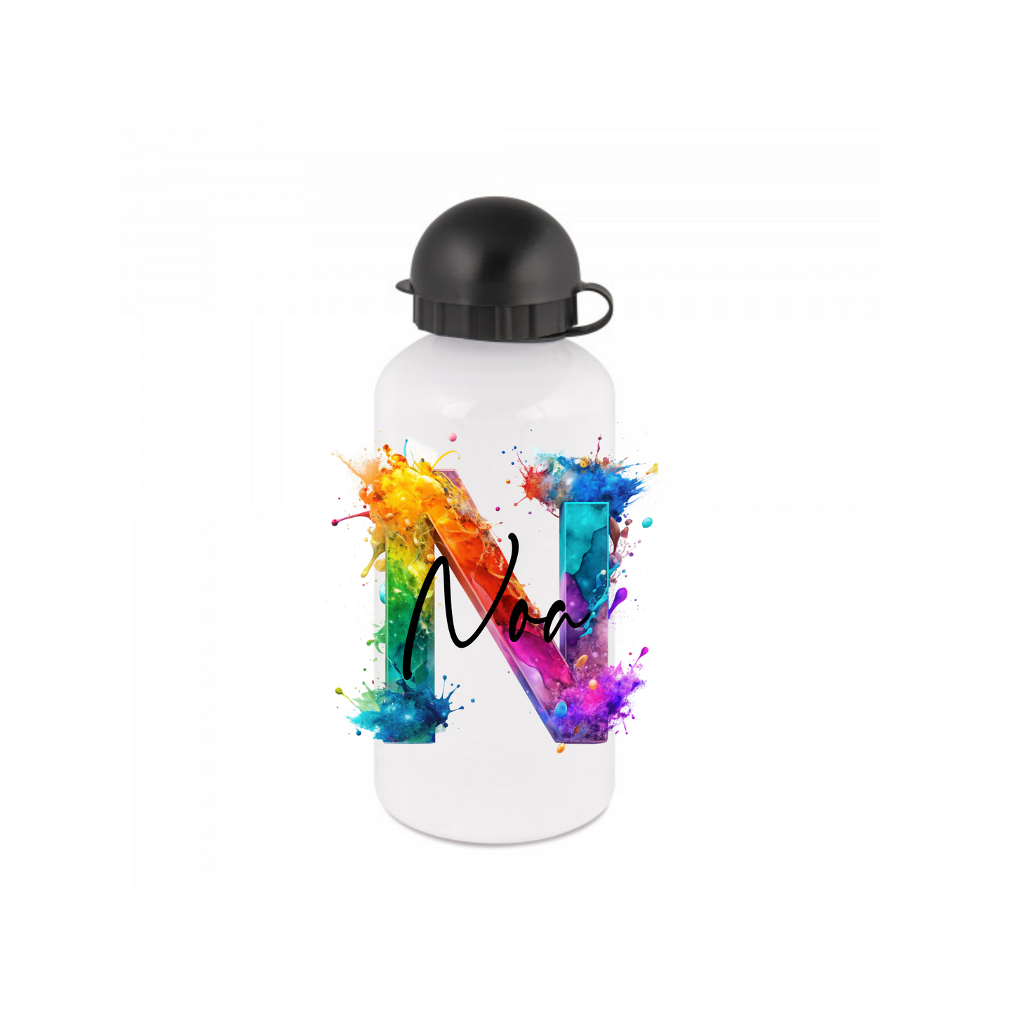 Personalisierte Trinkflasche mit Namen Thermobecher Geburtstag Regenbogen_0025E